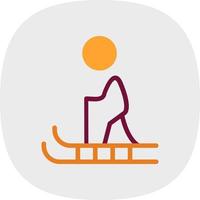 conception d'icônes vectorielles nordiques de ski vecteur