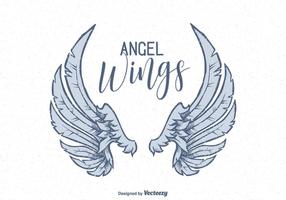 Vecteur ailes d'ange dessinées à la main