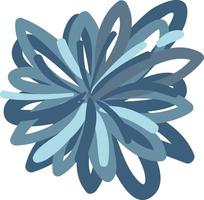 fleur abstraite de couleur bleue vecteur