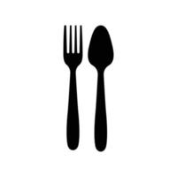logo cuillère et fourchette vecteur