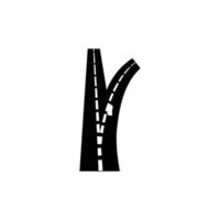 fourche dans le logo de la route vecteur