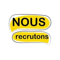 nous recrutons, nous recrutons en langue française vecteur