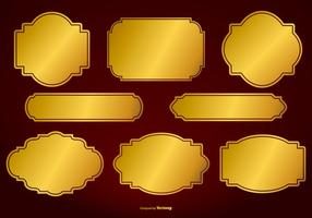 Collection Gold Labels Vector