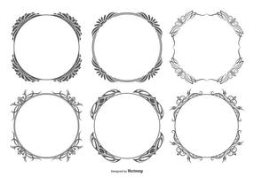 Collection de cadres vectoriels décoratifs vecteur