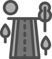 icône de glyphe de paysage routier vecteur