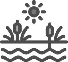 icône de glyphe de marais vecteur