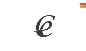 alphabet lettres initiales monogramme logo ce, ec, c et e vecteur