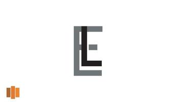 alphabet lettres initiales monogramme logo el, le, e et l vecteur