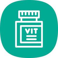 conception d'icône de vecteur de vitamines