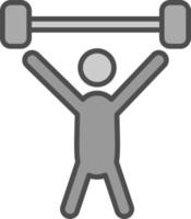 conception d'icône de vecteur de personne de levage de poids