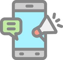 conception d'icône de vecteur de marketing sms