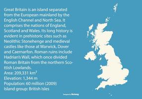 Carte de la Grande-Bretagne vecteur