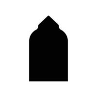 eps10 vecteur noir mosquée islamique art abstrait solide icône isolé sur fond blanc. symbole de la religion musulmane dans un style moderne simple et plat pour la conception, le logo et l'application de votre site Web