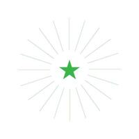 eps10 icône d'art abstrait étoile vecteur vert premium isolé sur fond blanc. symbole de célébration dans un style moderne et plat simple pour la conception de votre site Web, votre logo et votre application mobile