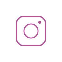 eps10 icône d'art de ligne abstraite caméra vecteur rose isolé sur fond blanc. symbole de contour de médias sociaux dans un style moderne simple et plat pour la conception, le logo et l'application mobile de votre site Web
