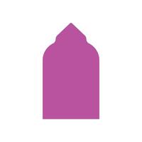 eps10 vecteur rose mosquée islamique art abstrait solide icône isolé sur fond blanc. symbole de la religion musulmane dans un style moderne simple et plat pour la conception, le logo et l'application de votre site Web