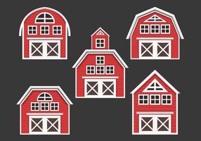 Collection Red Barn Vector