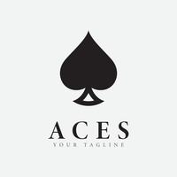 icône de vecteur de conception de logo aces