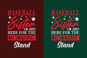 conception de t-shirt de lettrage de typographie de baseball vecteur