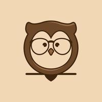 illustration de logo de hibou simple vecteur