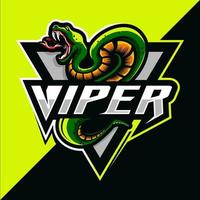logo esport mascotte serpent vipère vecteur