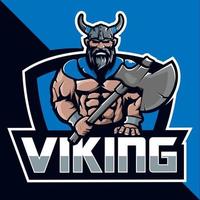 création de logo esport mascotte viking vecteur