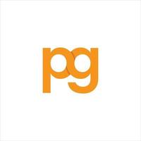 pg logo de lettre initiale moderne vecteur