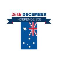 illustration avec le drapeau de l'australie. le jour de l'indépendance vecteur