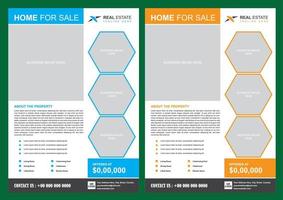 modèle de conception de flyer immobilier vecteur