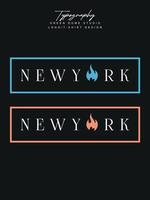 création de t shirt logo typographie minimaliste urbain new york city vecteur