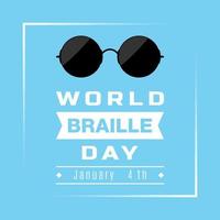illustration vectorielle de la journée mondiale du braille. vecteur
