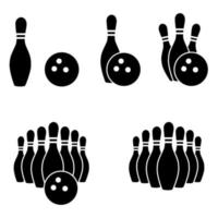 jeu d & # 39; icônes de bowling vecteur