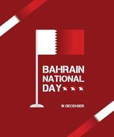 16 décembre, jour de l'indépendance nationale de bahreïn. drapeau de bahreïn. illustration vectorielle. vecteur