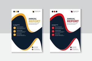 conception de la couverture du rapport annuel d'entreprise a4 vecteur