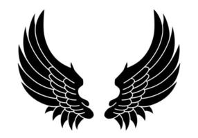 illustration de tatouage d'ailes d'ange tribal vecteur