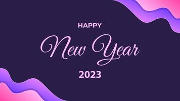 bonne année 2023 fond avec dégradé de couleur. Convient pour une utilisation lors d'un événement du nouvel an. vecteur