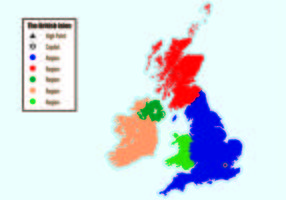Infographie par carte des îles Britanniques vecteur