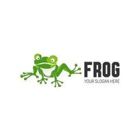 grenouille tournée vers l'avant en position d'attente création de logo concept abstrait vecteur stock. peut être utilisé comme symbole lié à un animal ou à un personnage