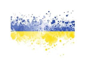 concept de brosse drapeau ukraine. drapeau de l'ukraine fond de bannière de style grunge vecteur