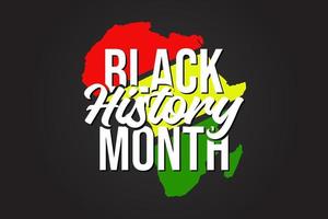 illustration vectorielle du mois de l'histoire des noirs. célébration du patrimoine afro-américain aux états-unis. célébration du mois de l'histoire des noirs sur les cartes de voeux, les bannières et l'arrière-plan. vecteur