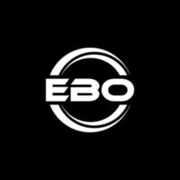 création de logo de lettre ebo en illustration. logo vectoriel, dessins de calligraphie pour logo, affiche, invitation, etc. vecteur