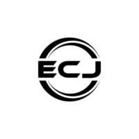 création de logo de lettre ecj en illustration. logo vectoriel, dessins de calligraphie pour logo, affiche, invitation, etc. vecteur