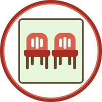 conception d'icône de vecteur de salle d'attente