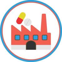 conception d'icône de vecteur d'usine de médecine