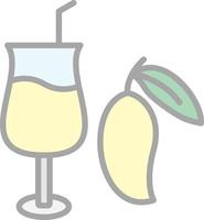 conception d'icône de vecteur de jus de mangue