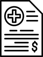 conception d'icône de vecteur de facture médicale