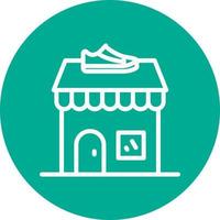 conception d'icône vectorielle de magasin de chaussures vecteur