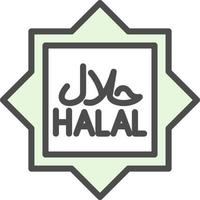 conception d'icône vectorielle halal vecteur