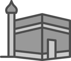 conception d'icône vectorielle kaaba vecteur