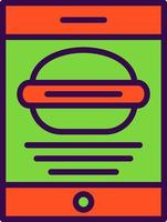 conception d'icône de vecteur d'application alimentaire